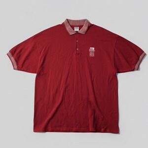 Gildan Ultra Cotton Heavyweight Vtg Red National Bowling Stadium Polo Shirt XL